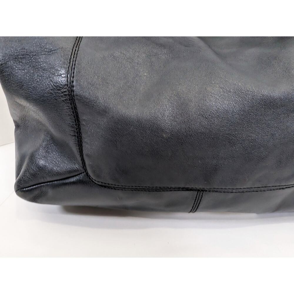 Coach Izzy Leather Carryall Satchel Bag Black Double Handle Purse F24683 - Picture 7 of 16